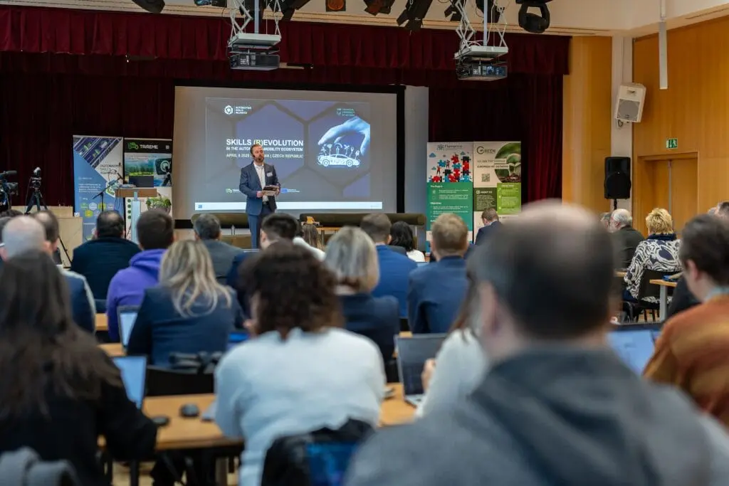 Audience listening to the opening session of the 2025 Skills (R)Evolution conference in Ostrava